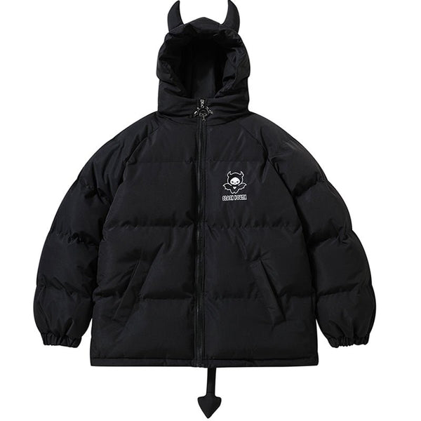 Puffer Winter Coat Jacket Devil Bag-Luxandluxy