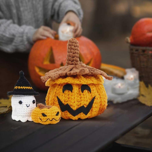 Pumpkin Crochet Halloween DIY Kit - Luxandluxy