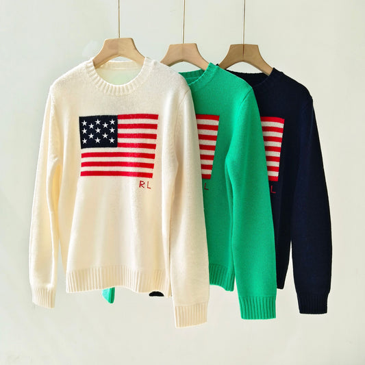 Ralph Lauren American Flag Sweater-Luxandluxy