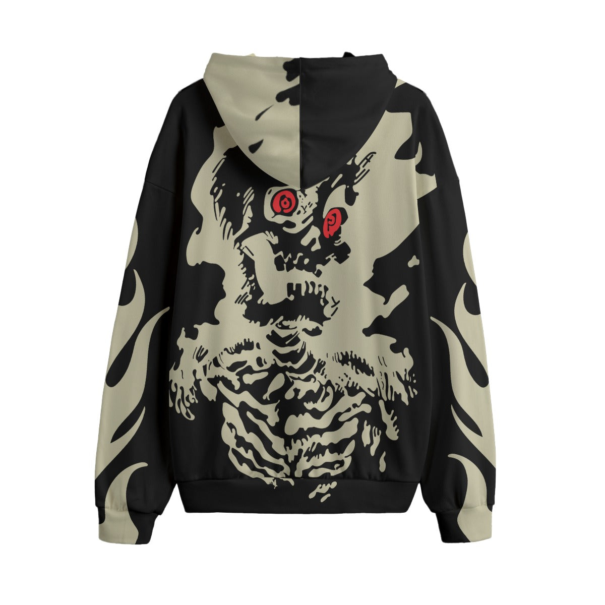 Red Eyed Skull Skeleton Hoodie-Luxandluxy