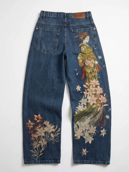 Japanese Woman Geisha Jeans