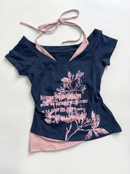 Garden Whisper Halter-strap Top
