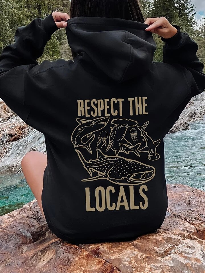 Respect the Locals Whale Hoodie-Luxandluxy