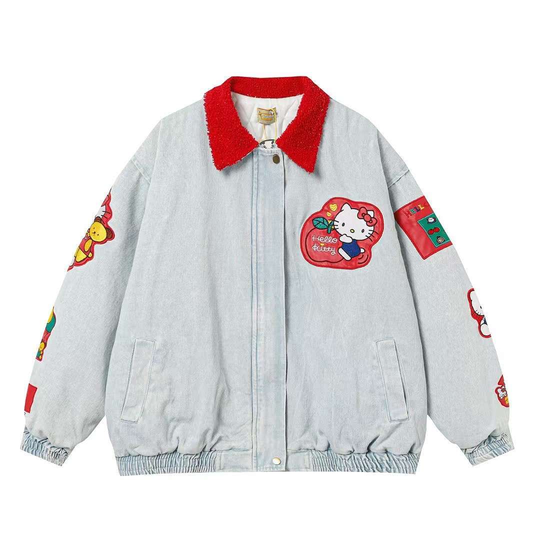 Hello Kitty "Fruit Party" Denim Bomber Jacket