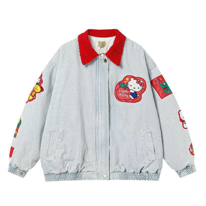 Hello Kitty "Fruit Party" Denim Bomber Jacket