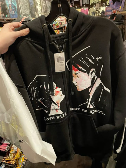 "Love Will Tear Us Apart" Zip-Up Hoodie