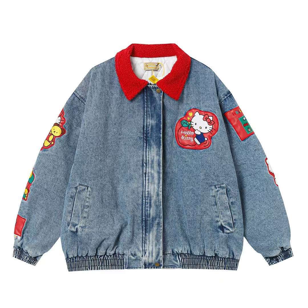Hello Kitty "Fruit Party" Denim Bomber Jacket