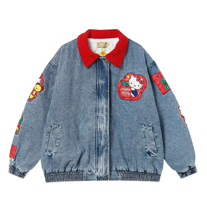 Hello Kitty "Fruit Party" Denim Bomber Jacket
