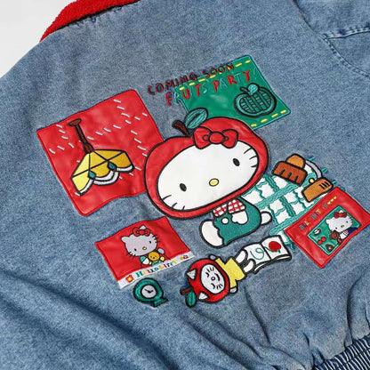 Hello Kitty "Fruit Party" Denim Bomber Jacket