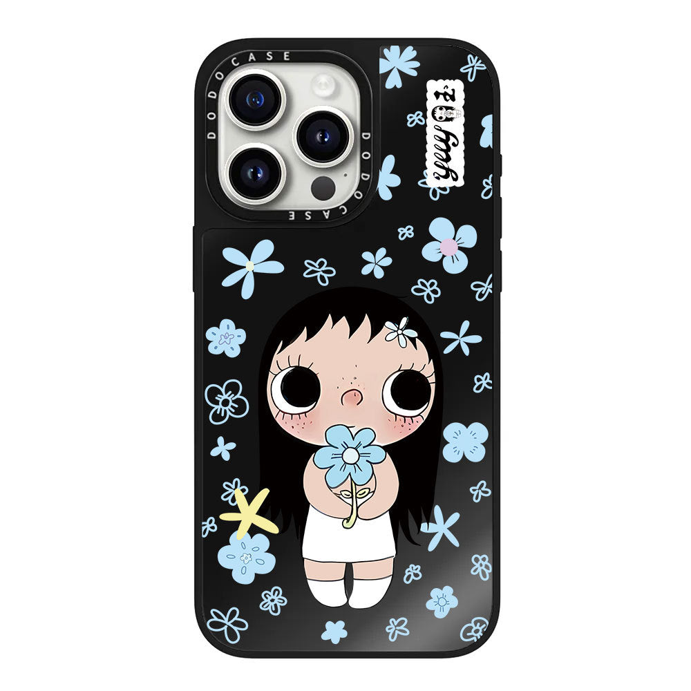 Blue Blossom Girl iPhone Case