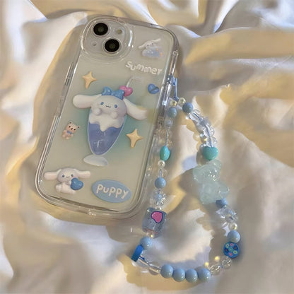 Sanrio Clear iPhone Case & Charm Strap-Luxandluxy