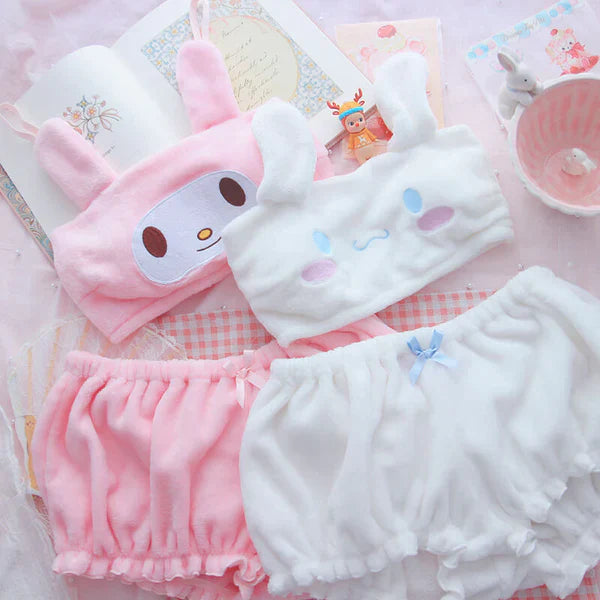 Sanrio Ears Lingerie Pajamas Set-Luxandluxy