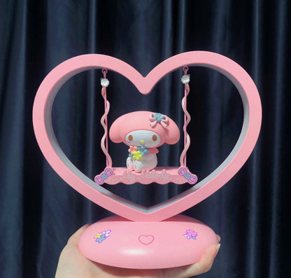 Sanrio Heart Swing Table Lamp-Luxandluxy