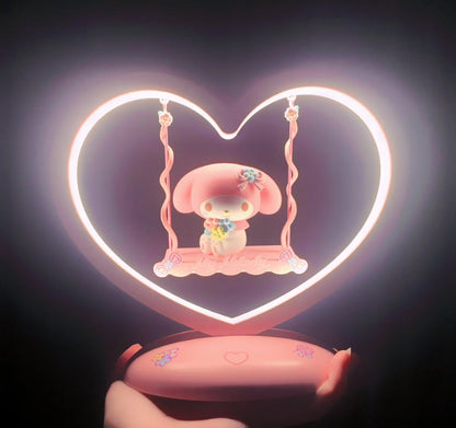 Sanrio Heart Swing Table Lamp-Luxandluxy