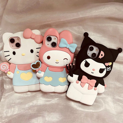 Sanrio Holding Stick iPhone Case-Luxandluxy