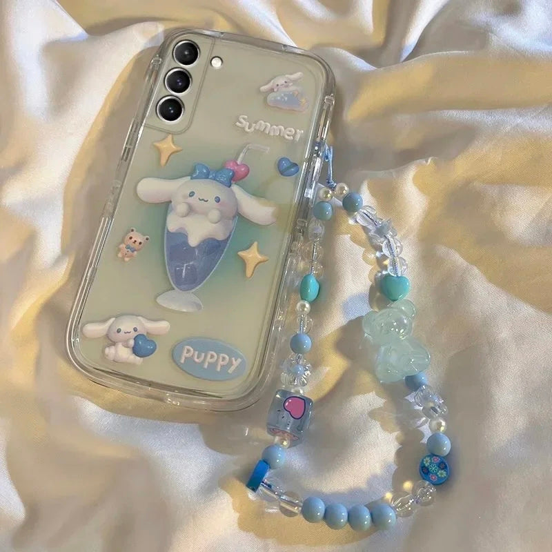 Sanrio Samsung Phone Case & Charm Strap-Luxandluxy