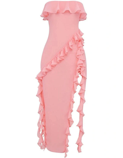 Sarina Ruffle Maxi Dress-Luxandluxy