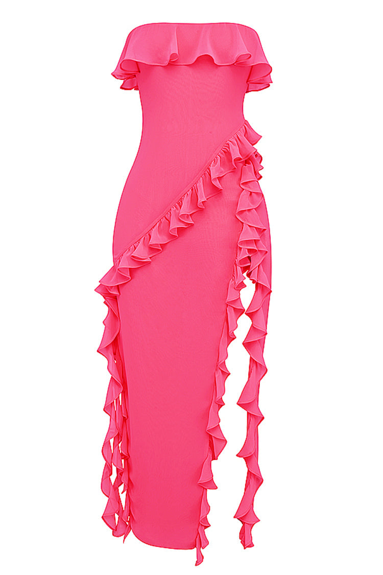 Sarina Ruffle Maxi Dress-Luxandluxy