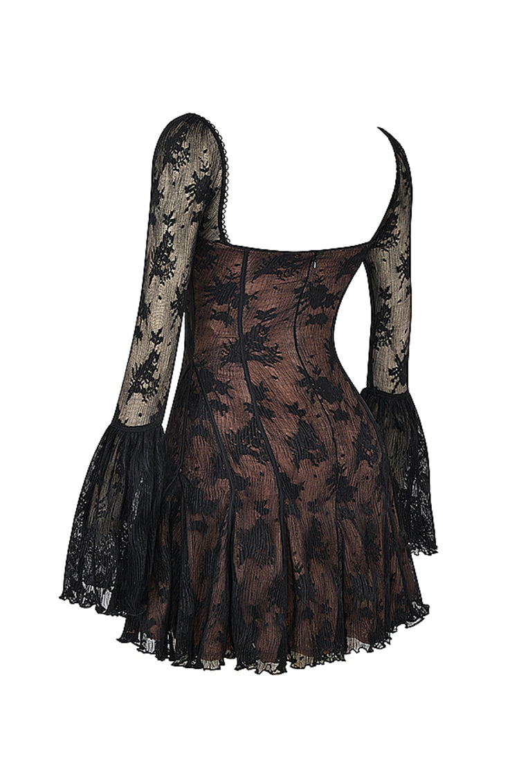 'Analissa' Black Lace Corset Dress