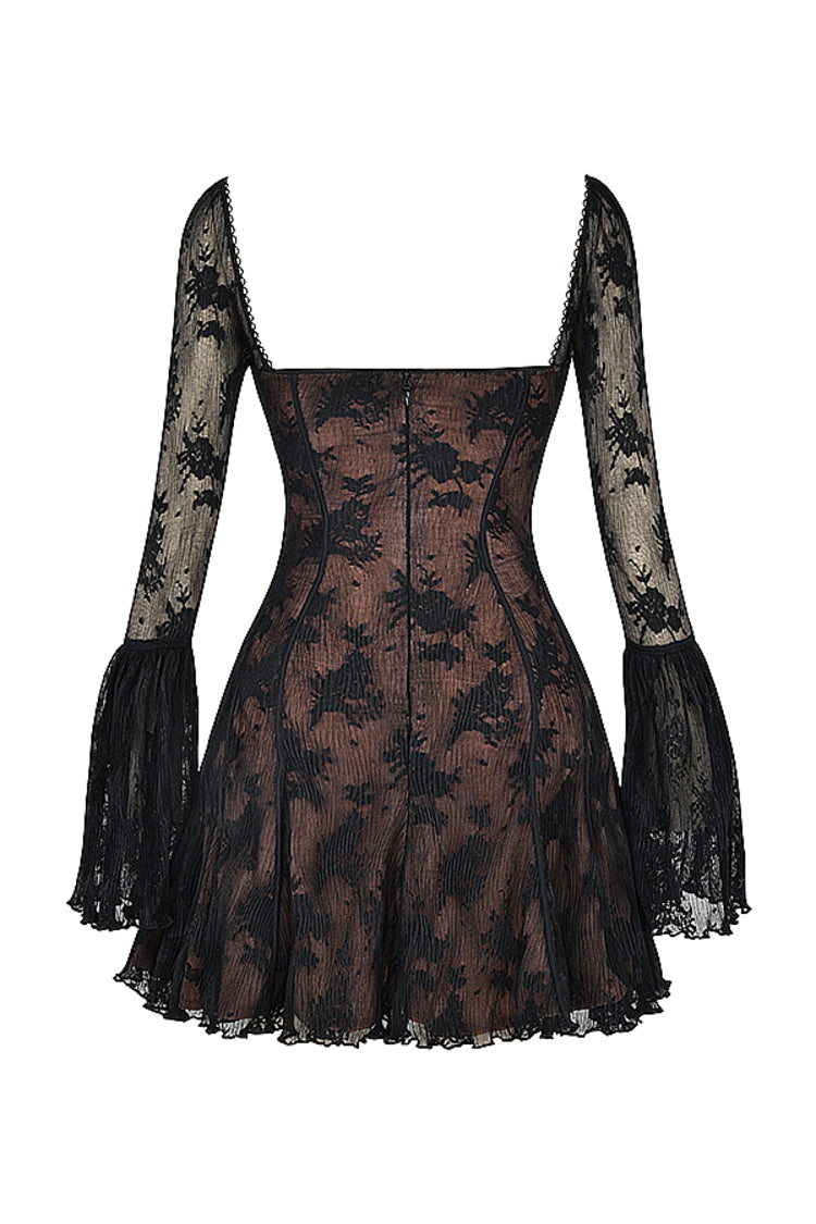 'Analissa' Black Lace Corset Dress