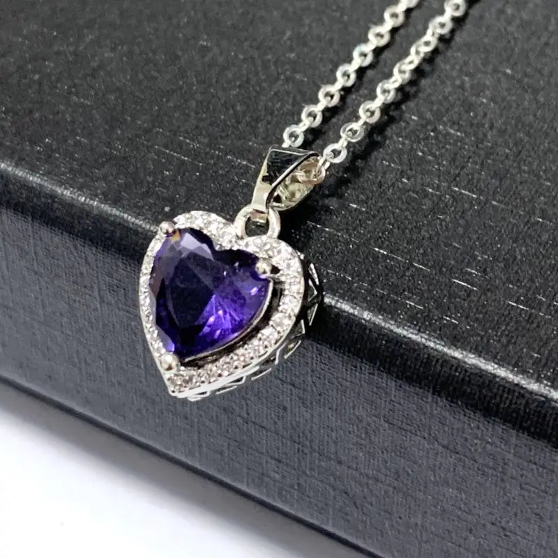 Silver Birthstones Necklace-Luxandluxy