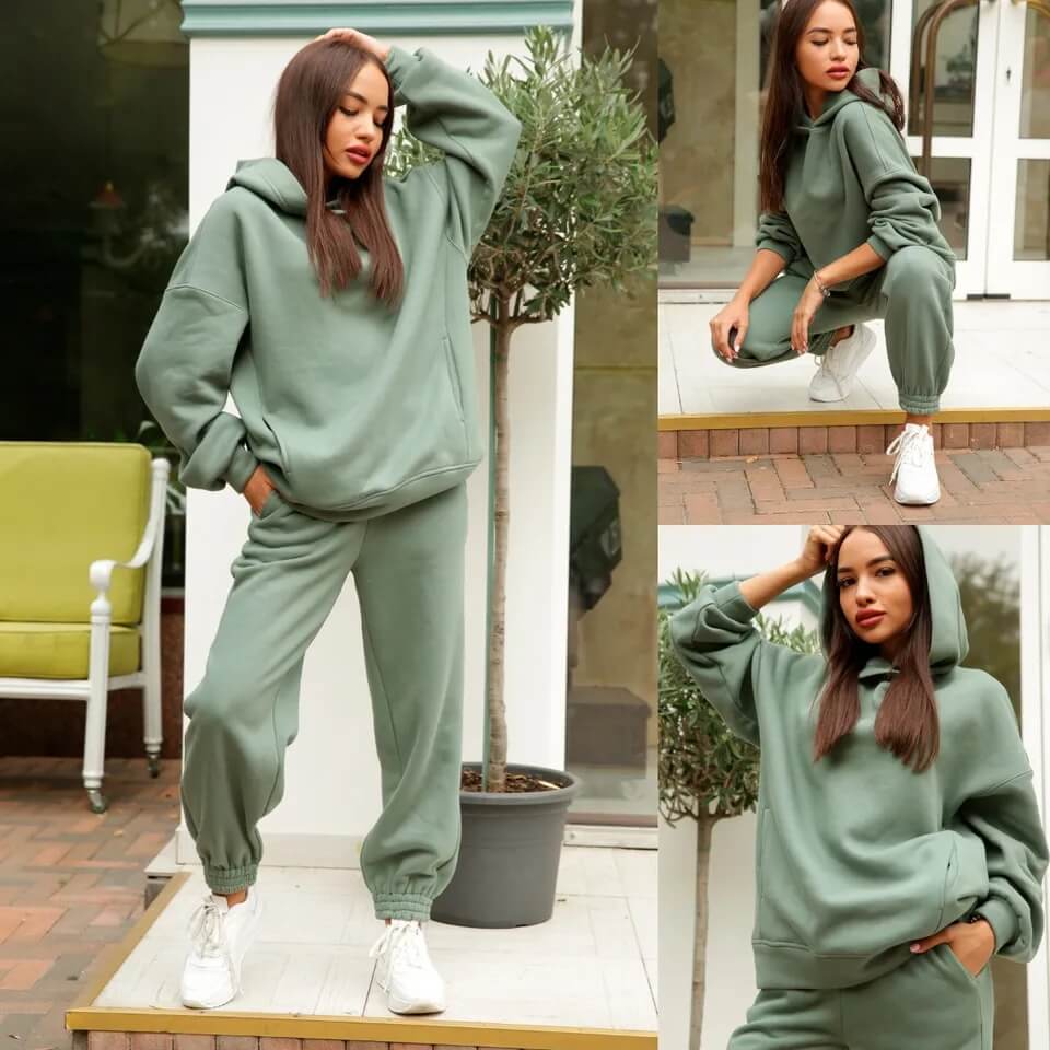 Solid Color Hoodie Outfit-Luxandluxy