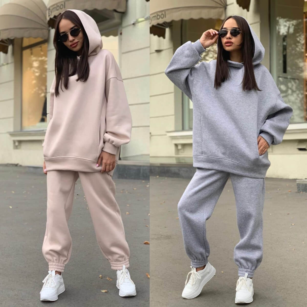 Solid Color Hoodie Outfit-Luxandluxy