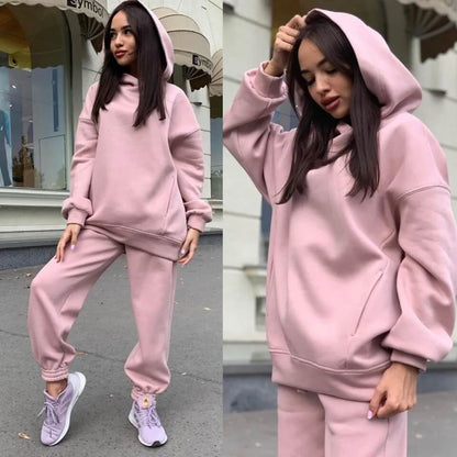 Solid Color Hoodie Outfit-Luxandluxy