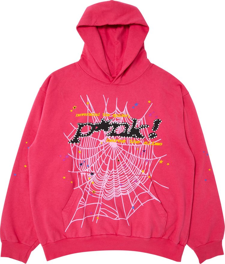 Sp5der P*nk Hoodie-Luxandluxy