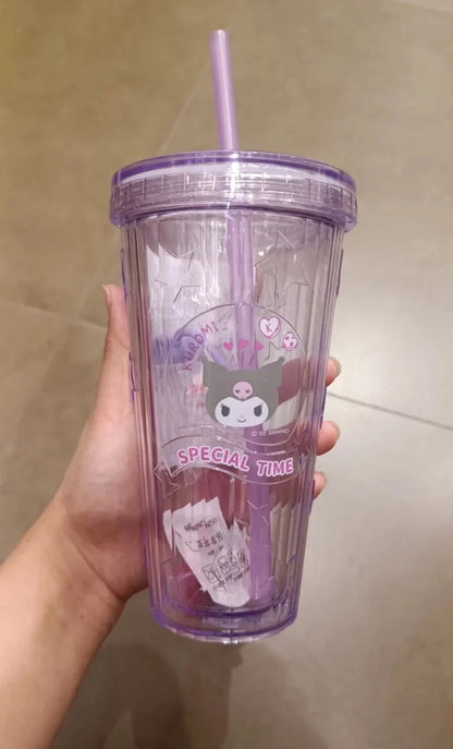 'Special Time' Sanrio Plastic Straw Cup-Luxandluxy