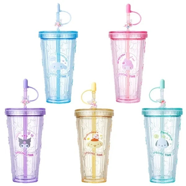 'Special Time' Sanrio Plastic Straw Cup-Luxandluxy