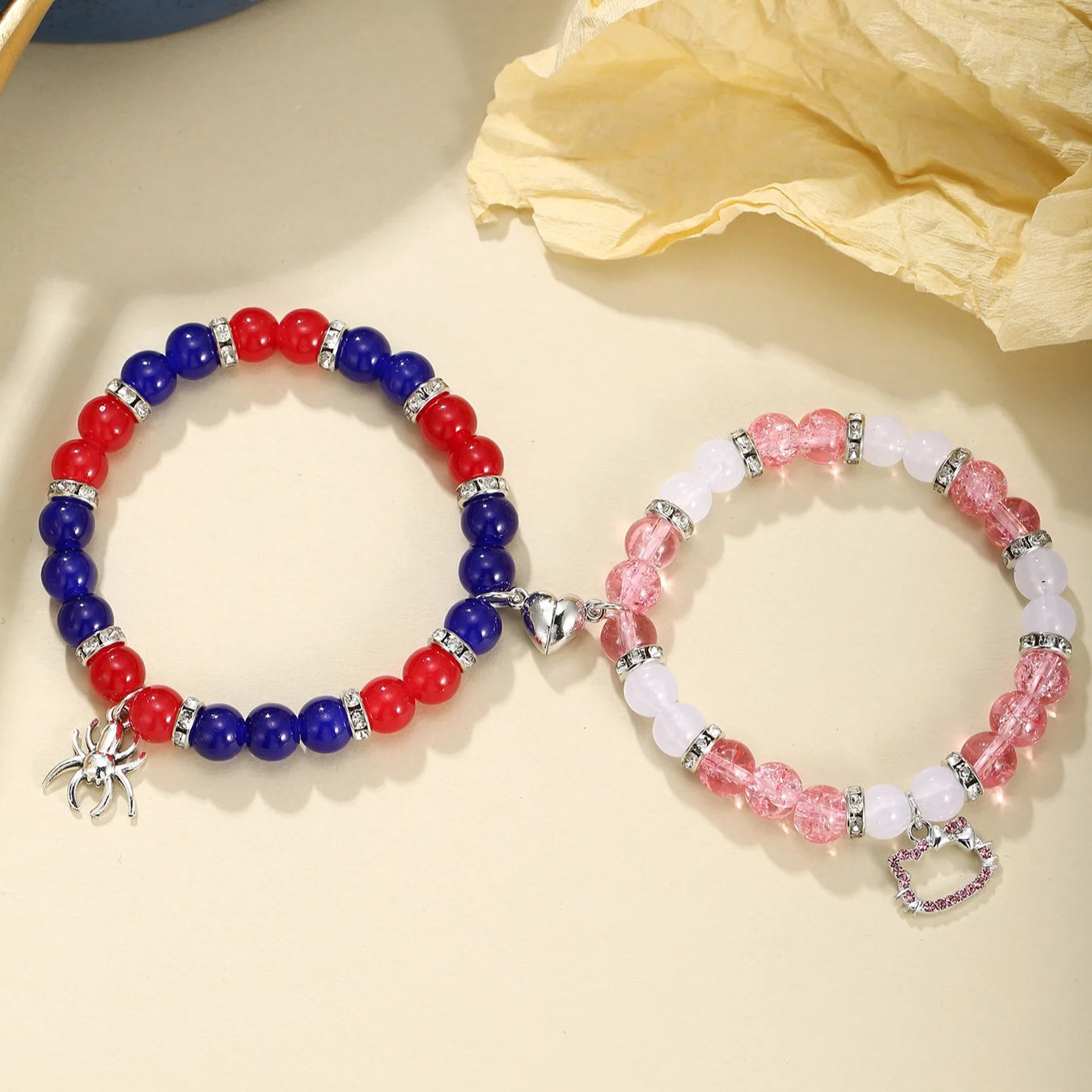 Spidey & Hello Kitty Magnetic Couples Bracelets – Luxandluxy