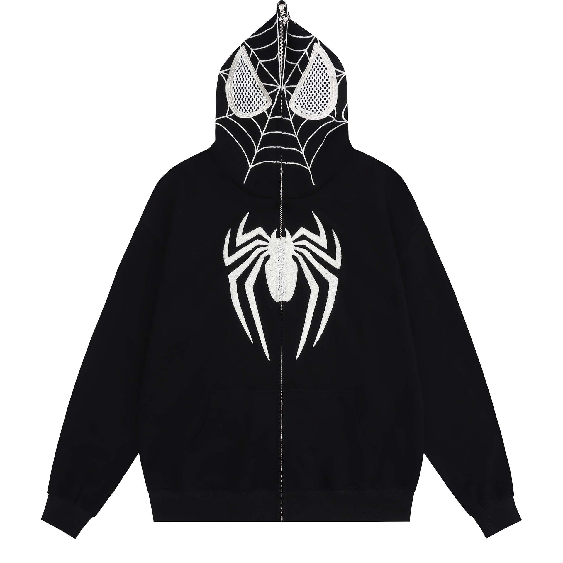 Spidey Web Full Zip Up Hoodie-Luxandluxy