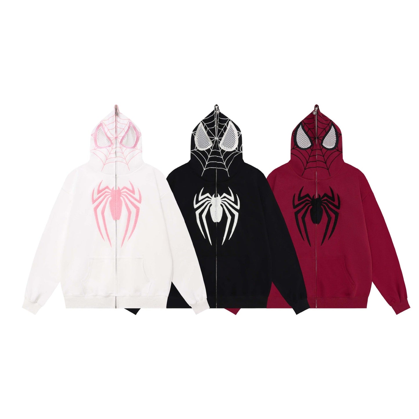 Spidey Web Full Zip Up Hoodie-Luxandluxy