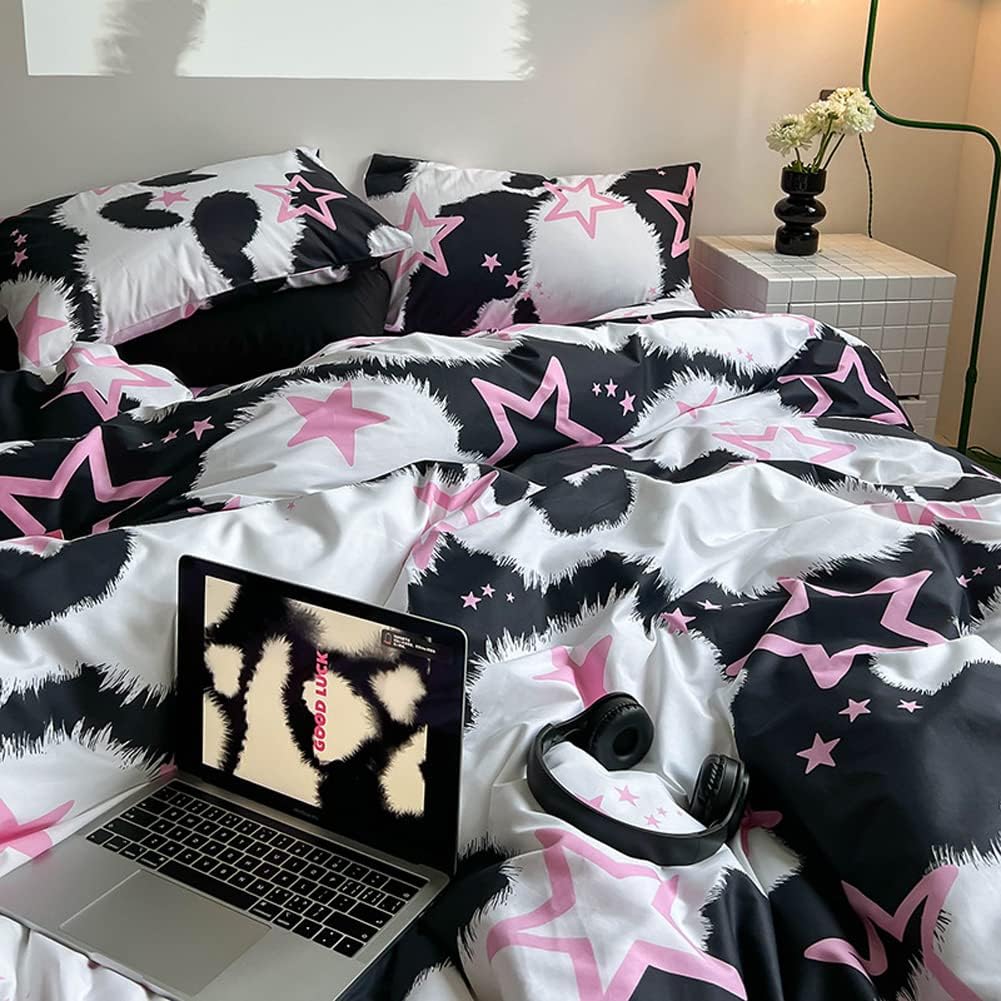 Star Cow Print Bedding Set-Luxandluxy