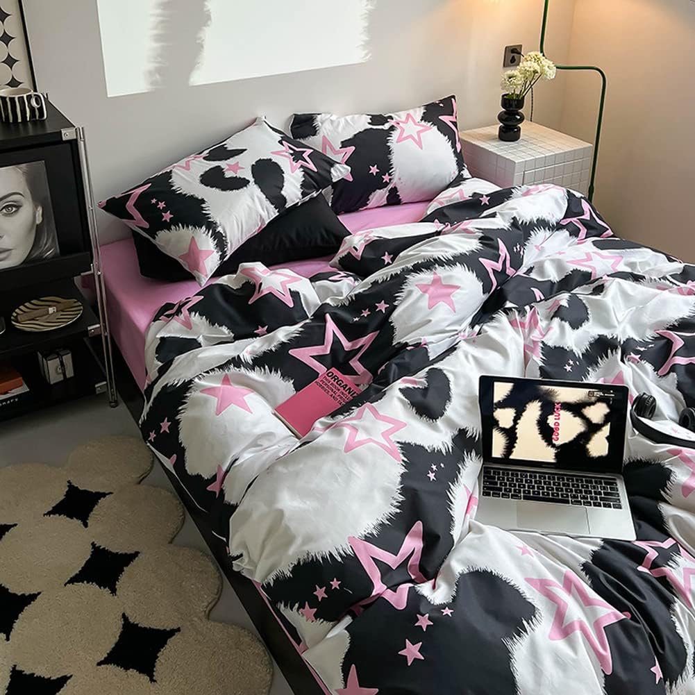 Star Cow Print Bedding Set-Luxandluxy