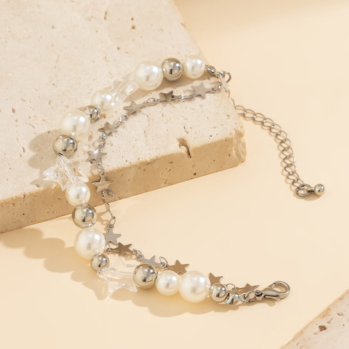 Star Pearl Double Layer Bracelet-Luxandluxy