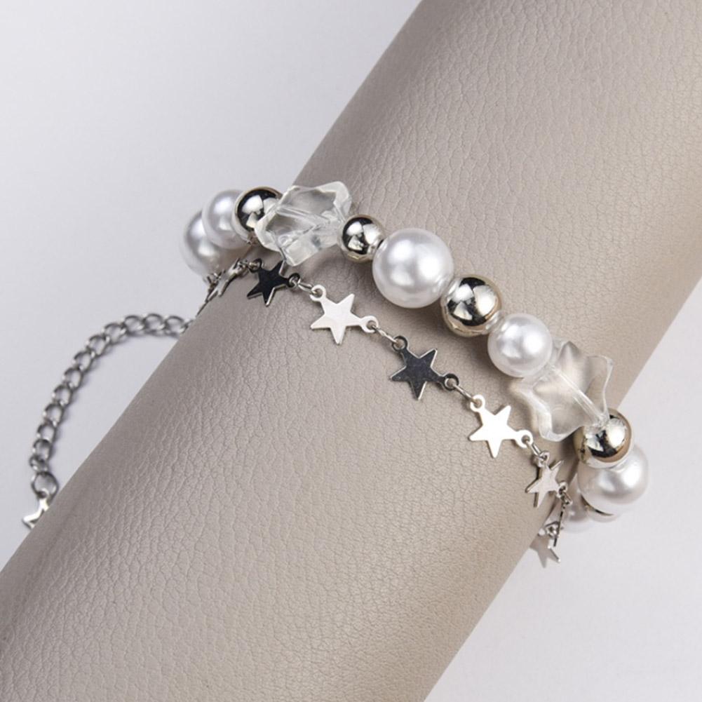 Star Pearl Double Layer Bracelet-Luxandluxy