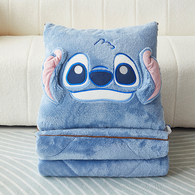 Stitch Pillow Blanket-Luxandluxy