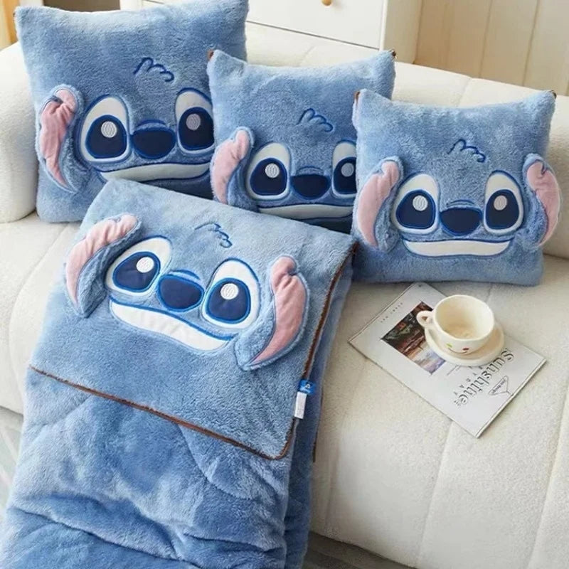 Stitch Pillow Blanket-Luxandluxy