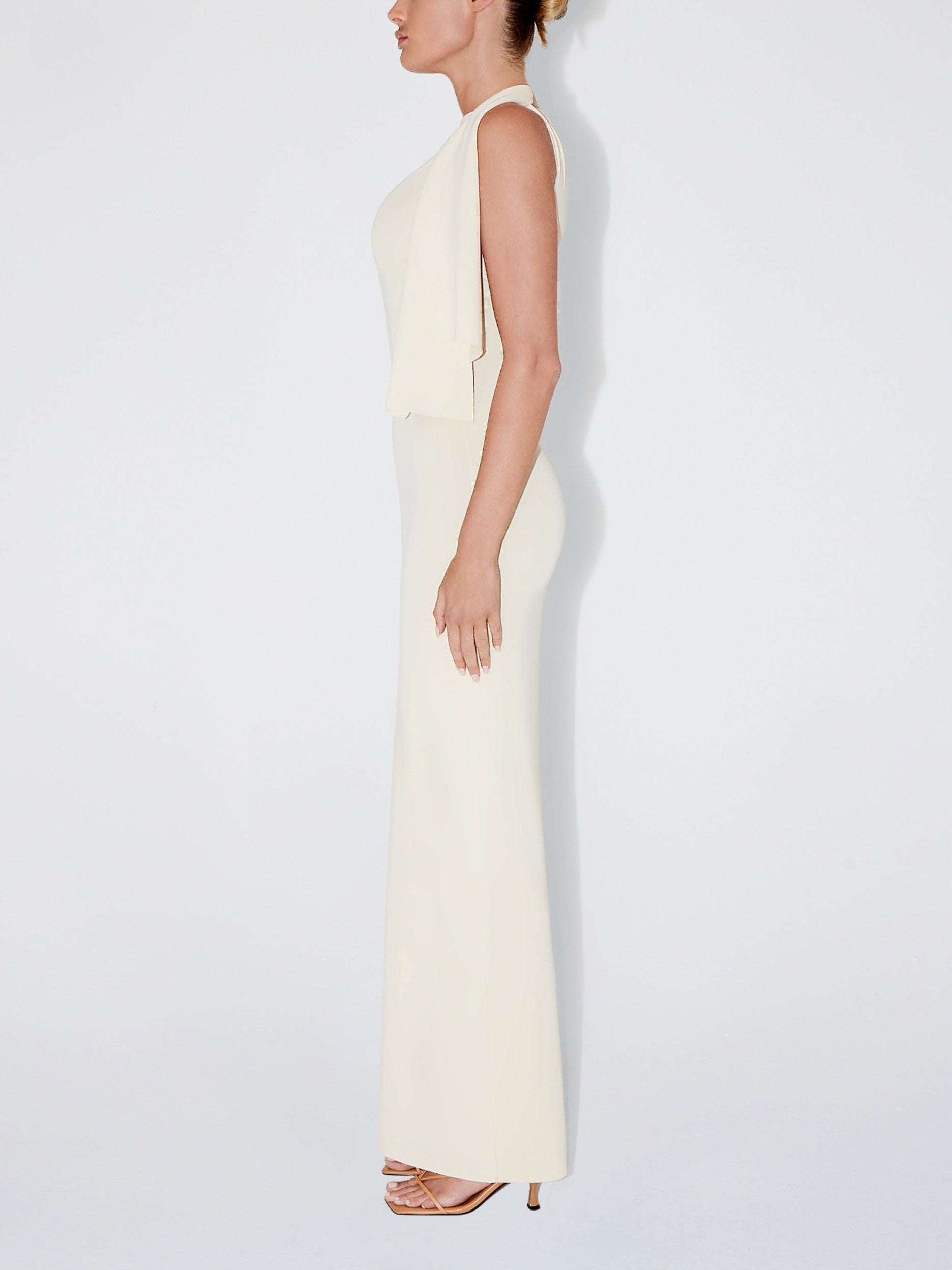 Stretch Knotted Maxi Dress-Luxandluxy