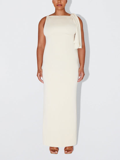 Stretch Knotted Maxi Dress-Luxandluxy