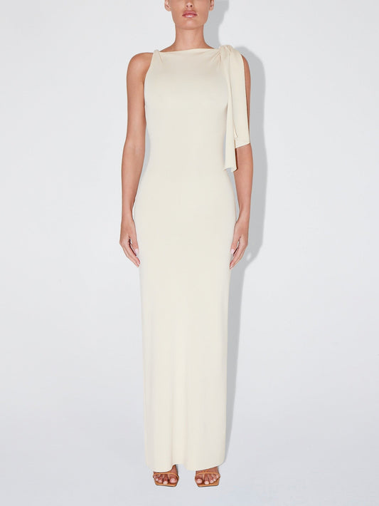 Stretch Knotted Maxi Dress-Luxandluxy