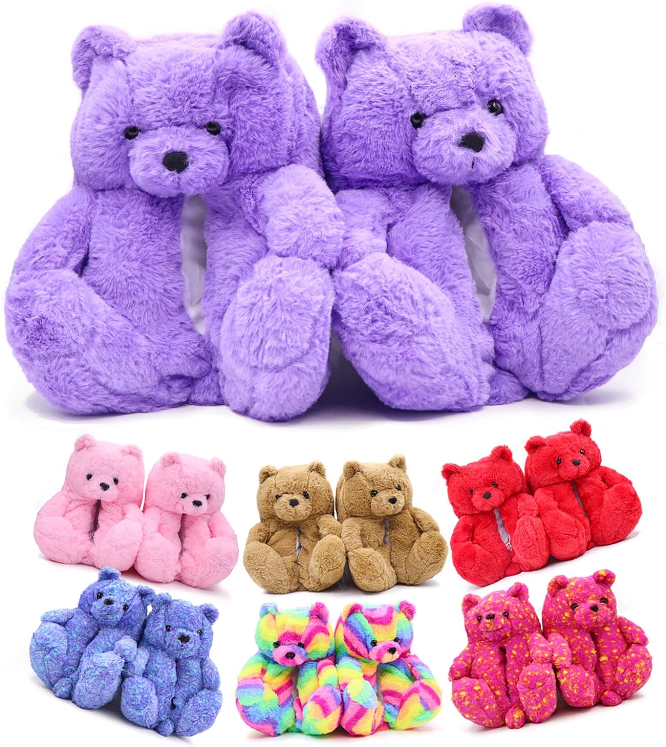 Teddy Bear Slippers-Luxandluxy