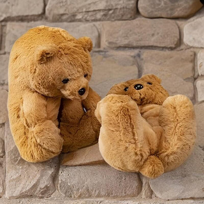 Teddy Bear Slippers-Luxandluxy