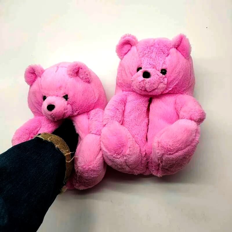 Teddy Bear Slippers-Luxandluxy