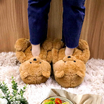 Teddy Bear Slippers-Luxandluxy