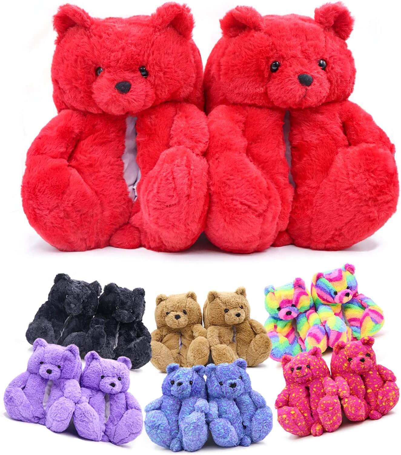 Teddy Bear Slippers-Luxandluxy