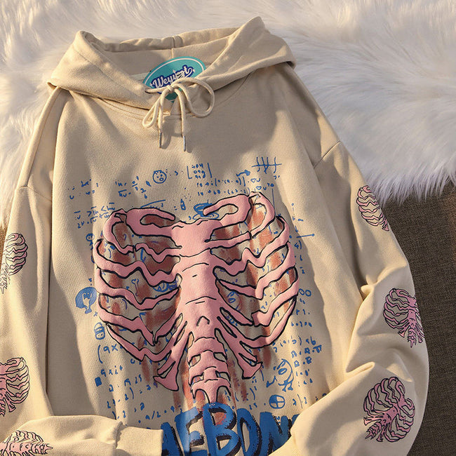 The Bone Rib Cage Hoodie-Luxandluxy