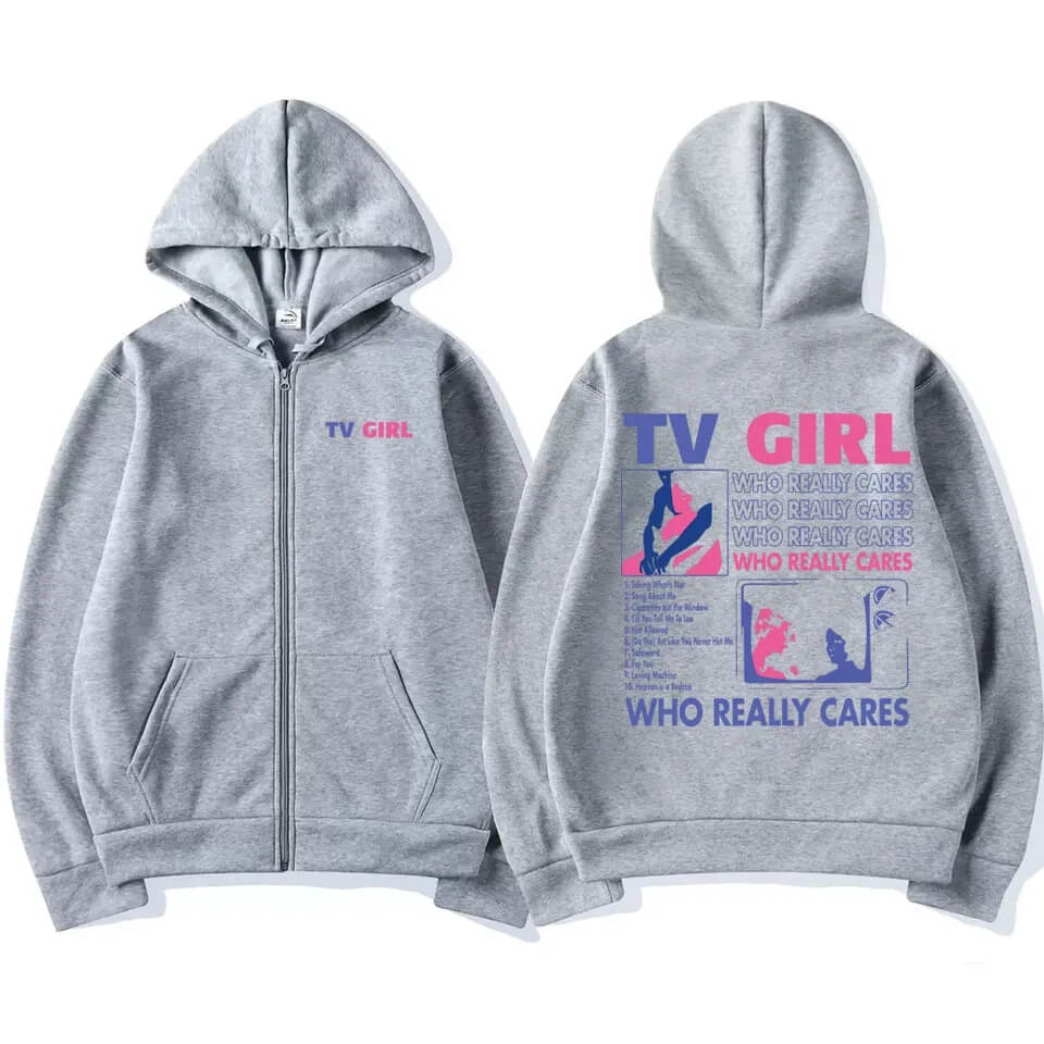 "TV Girl Who Really Cares" Hoodie-Luxandluxy